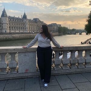 Mango black wide leg palazzo pants